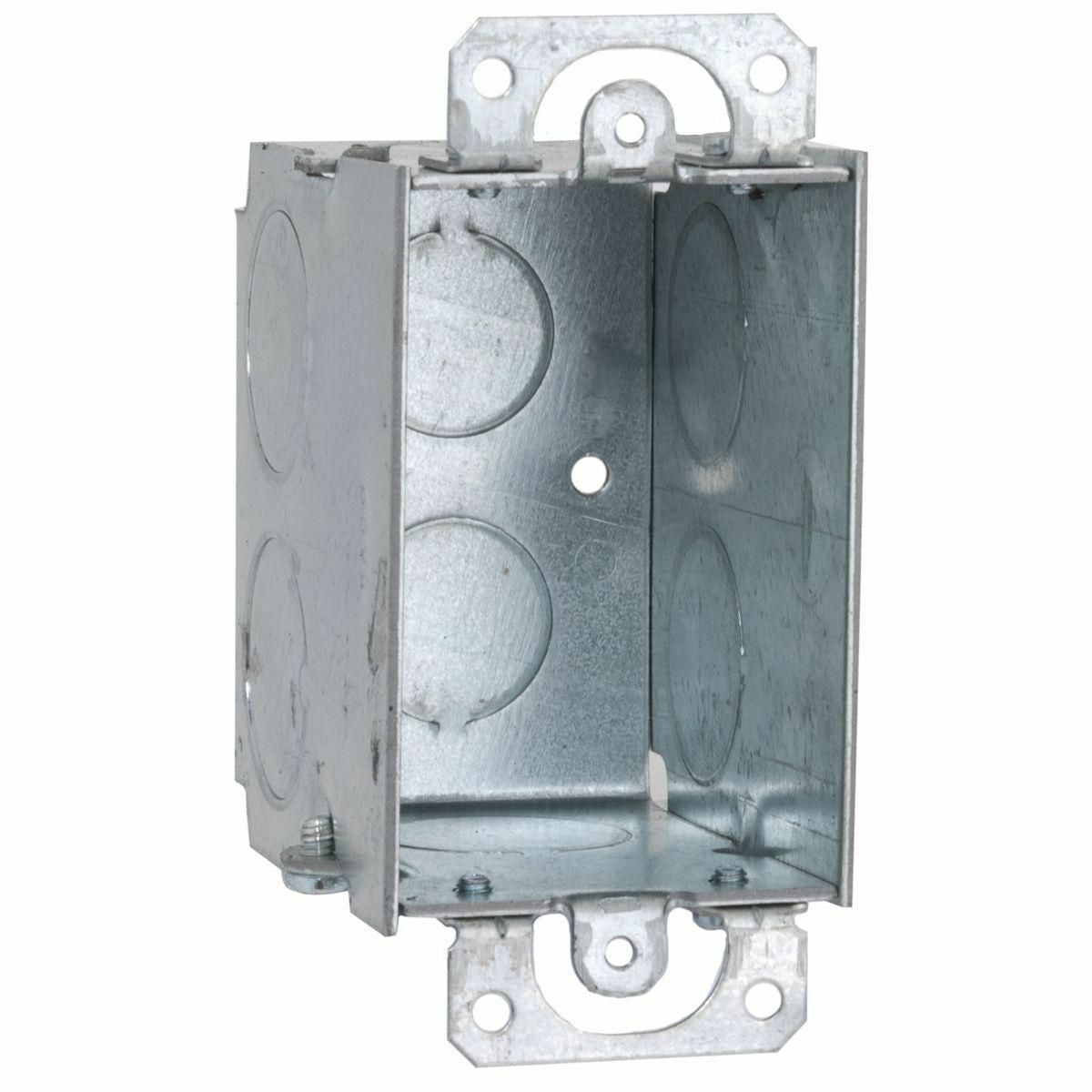 RACO RACO 565 3 x 2 Switch Box, Gangable, 2-3/4 Deep, Two 1/2 & Six 3/4 KO's, Plaster Ears