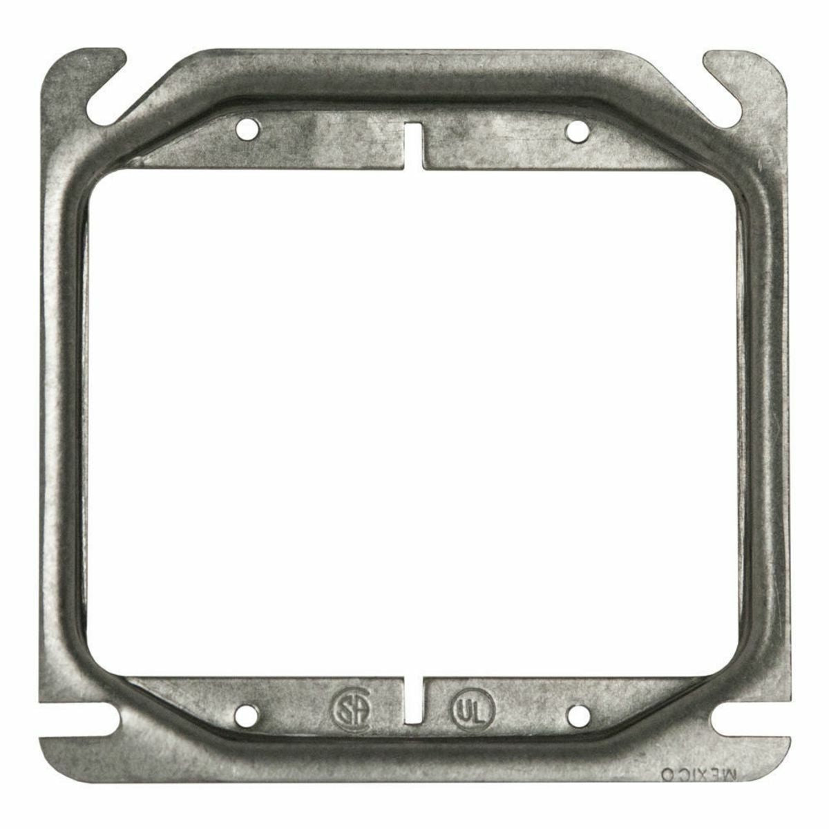 RACO RACO 769 4 Square Cover, 2 Device Mud-Ring, Raised 5/8 Inch