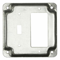 Raco 814C 4 Square Exposed Work Cover, 1 Toggle & 1 GFCI