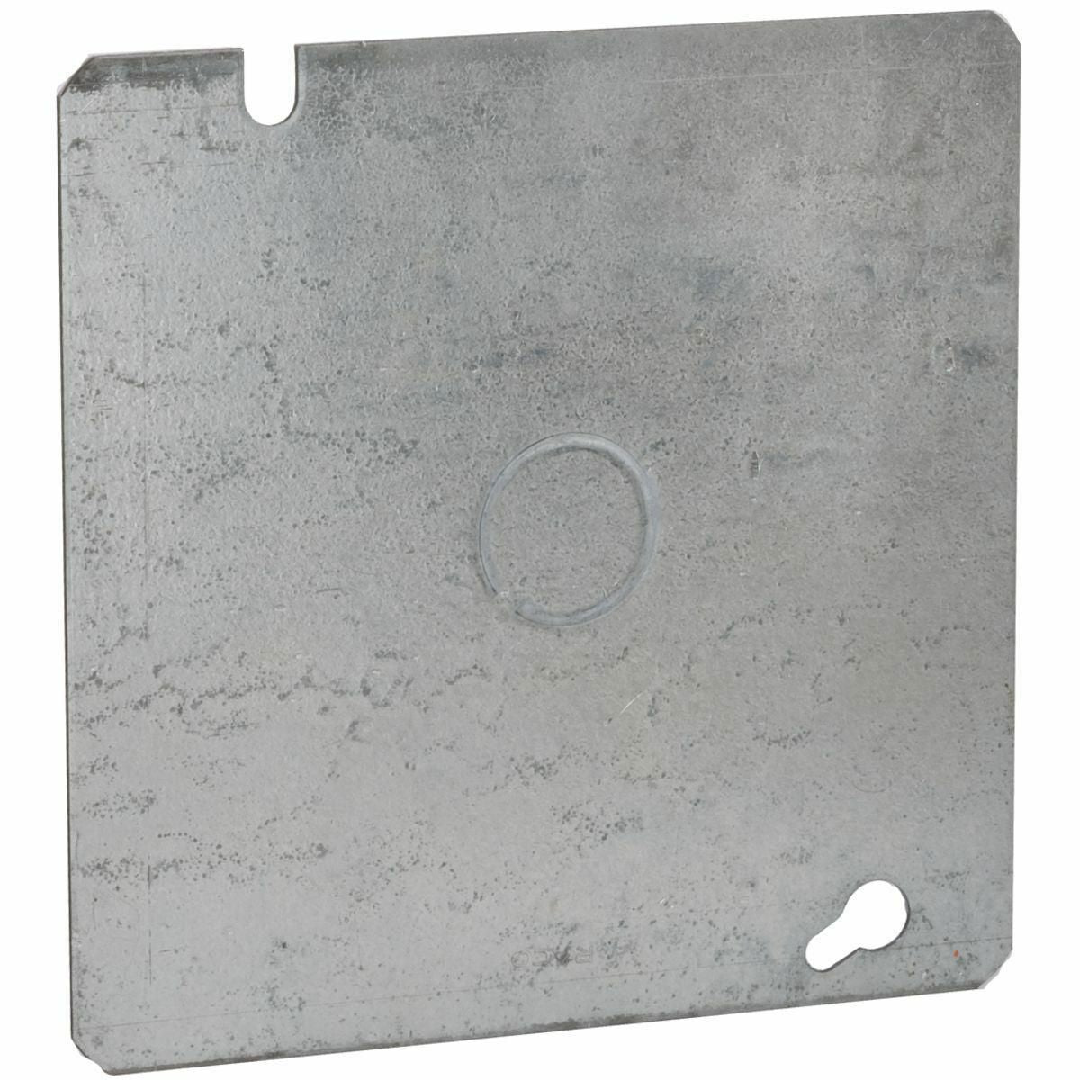 RACO RACO 833 Flat 1/2-Inch Knockout in Center 4-11/16-Inch Square Box Cover