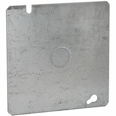 RACO 833 Flat 1/2-Inch Knockout in Center 4-11/16-Inch Square Box Cover