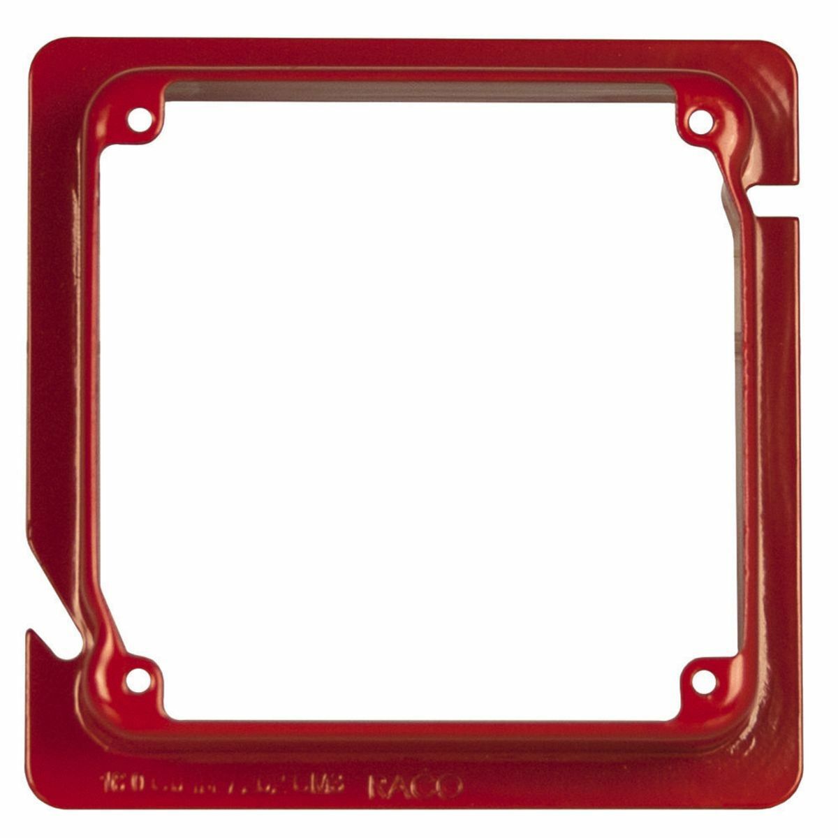 RACO RACO 911-17 4-11/16 Inch 1-1/4 Inch Raised 16 In. Red Pre-Galvanized Steel Mud Ring Square Box Cover