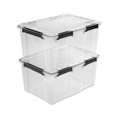 STERILITE Sterilite 39389004 80 Quart gasket box with lid (4/Carton)