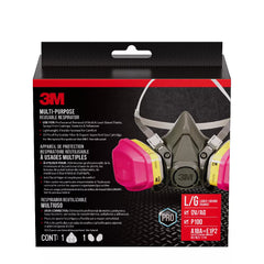 3M 3M 7100310906 multi-purpose reusable respirator 63023H1-DC OV/AG/P100 large 1 facepiece 1 pair 60923 cartridges/filters