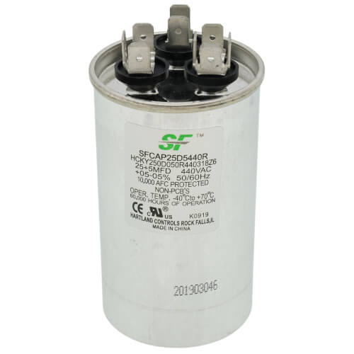 TRANE Trane SFCAP25D5440R Round Run Capacitor 25/5 MFD 440V