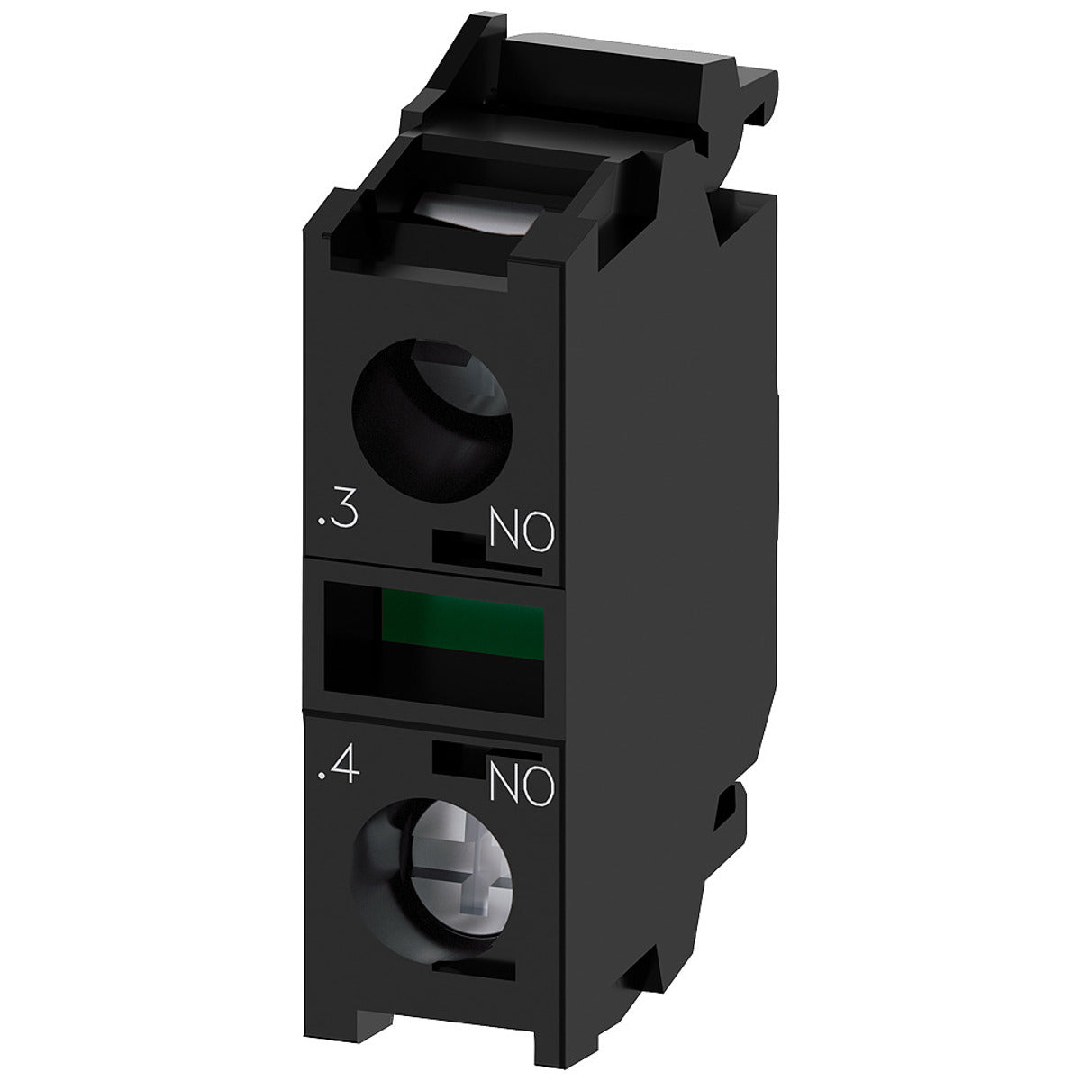 SIEMENS Siemens 3SU1400-1AA10-1BA0 Contact Block 500 Volt 10 Amp 1NO Screw Terminal Silver Front Mount Auxiliary