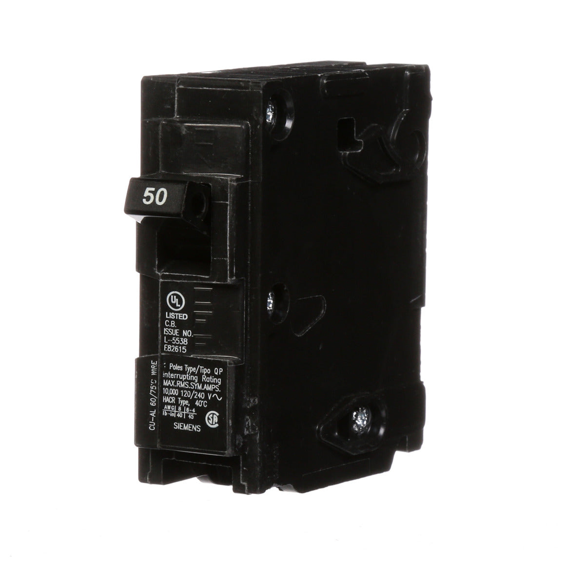 SIEMENS Siemens Q150 50-Amp Single Pole Type QP Circuit Breaker