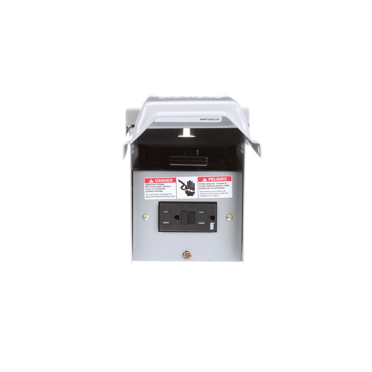 SIEMENS Siemens WN2060GFCI 240V 60A 10hp Steel Non-Fusible AC Disconnect w/ 15A GFCI Receptacle, 1-Phase NEMA-3R