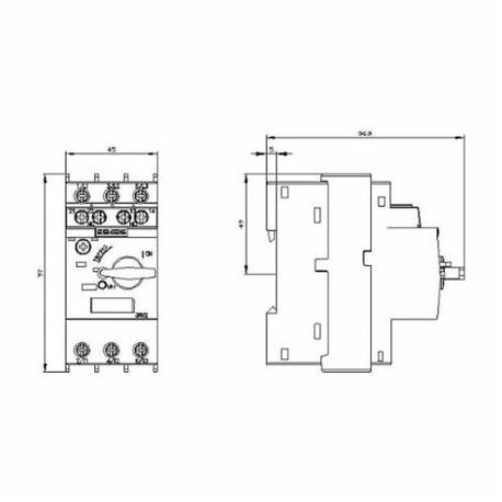 SIEMENS Siemens 3RV20111EA15 Switch_motor - 3RV2011-1ea15 Power 690 VAC (Each)