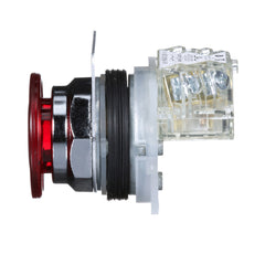 Schneider Electric 9001KR9RH13 30mm Push Button, Type K, Push Pull Operator, Red Mushroom Cap, 1 NO and 1 NC