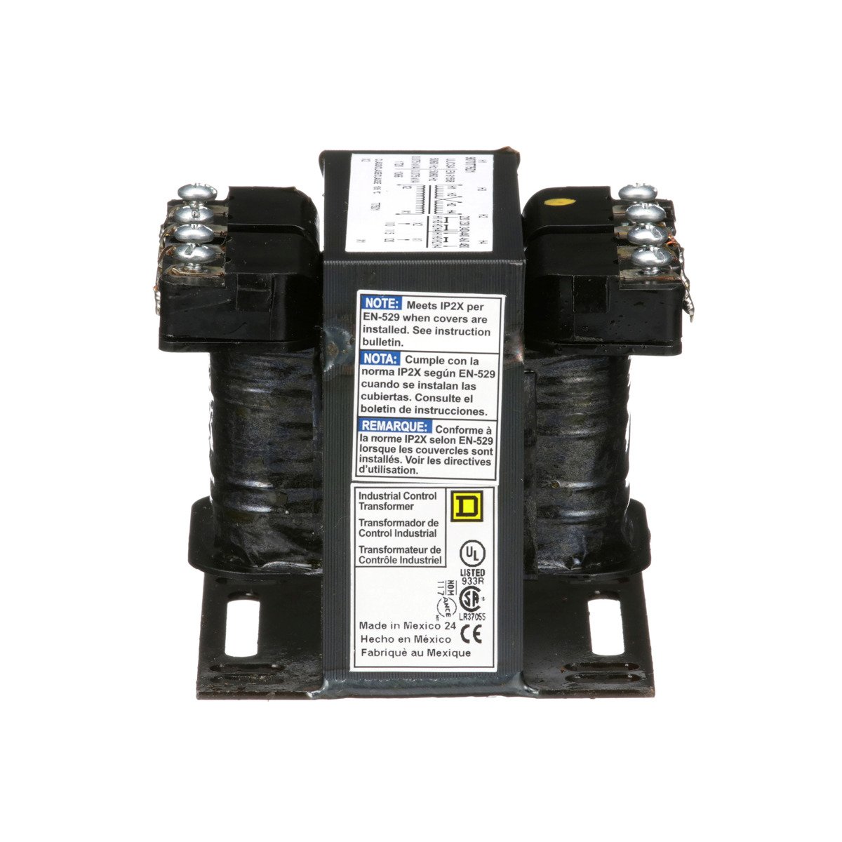 SCHNEIDER ELECTRIC Square D 9070T75D1 75 VA 240 x 480 VAC Primary 120 VAC Secondary 1-Phase Control Transformer