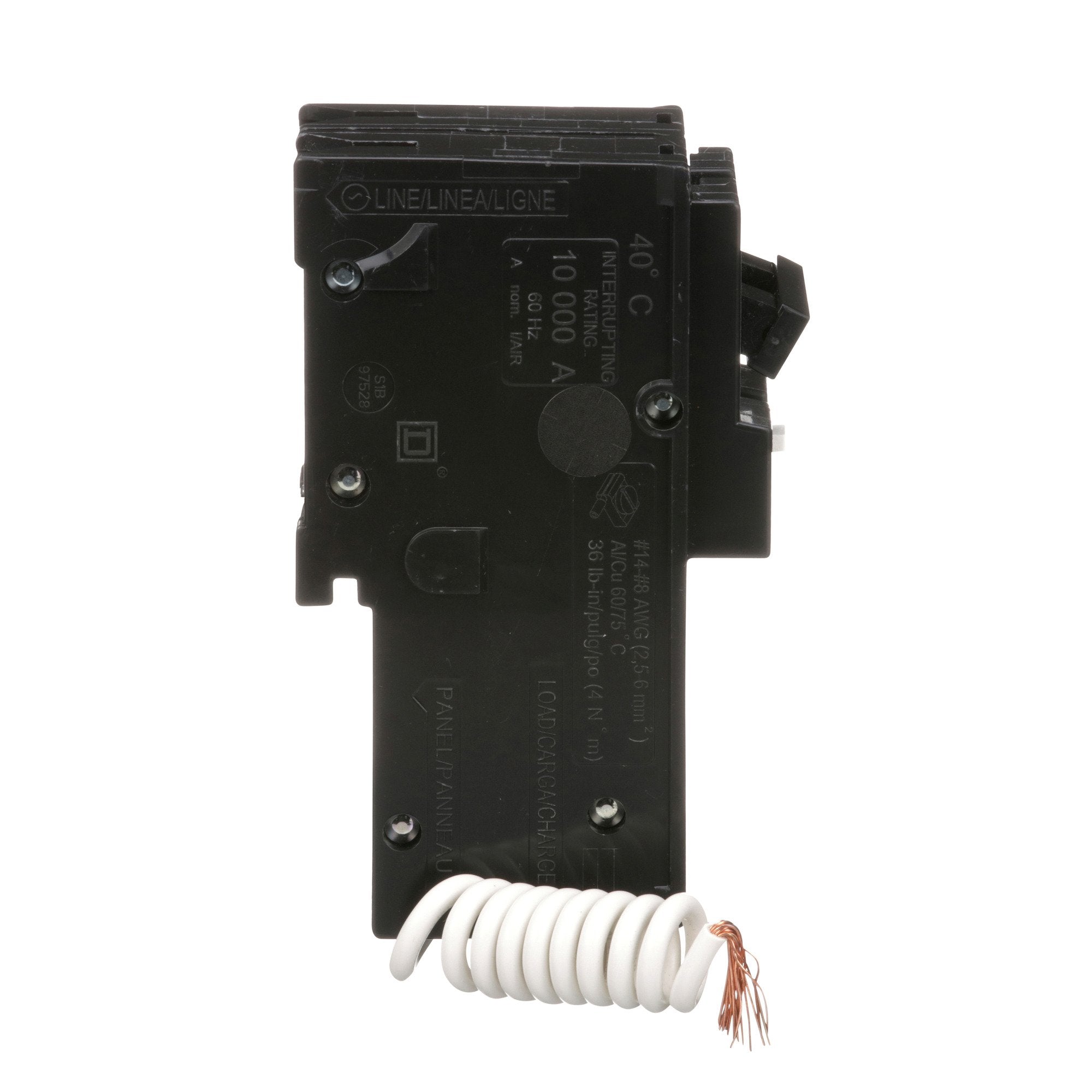 SCHNEIDER ELECTRIC Square D HOM215CAFI Miniature Circuit Breaker 15A 2 Pole 120/240V