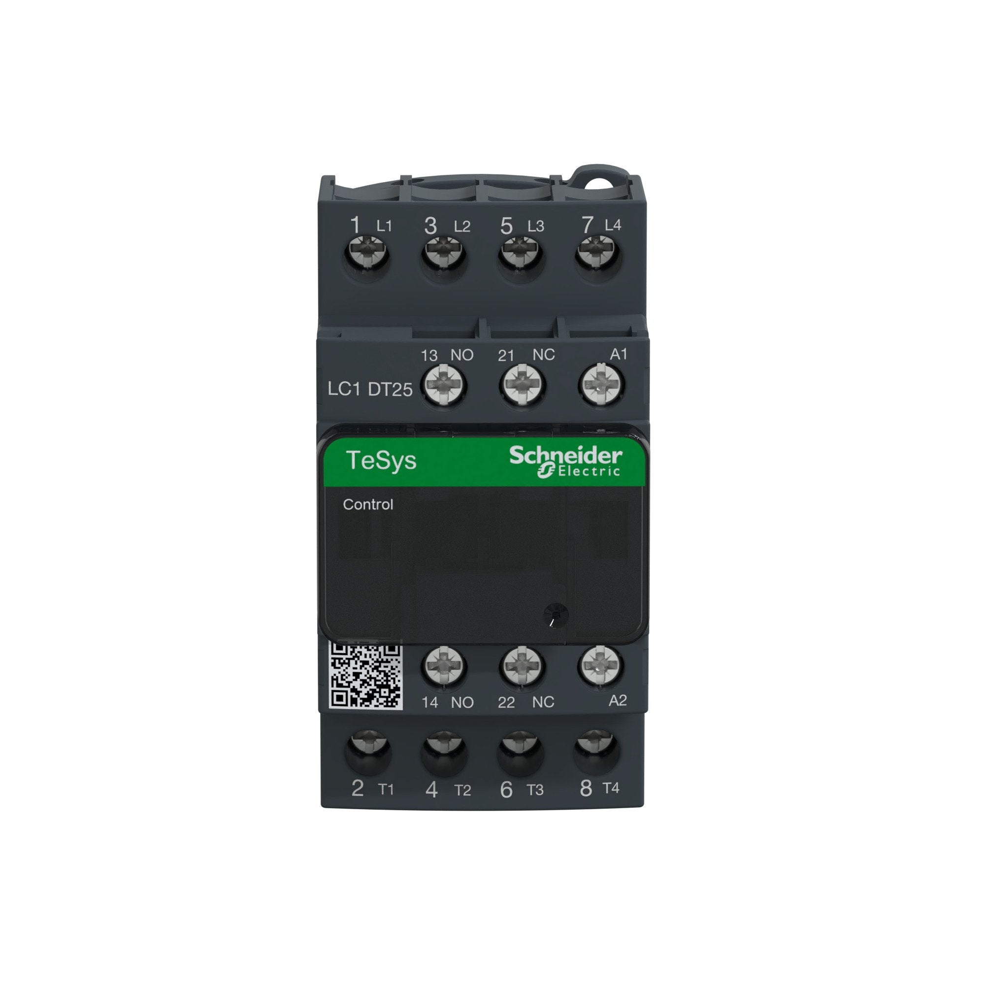 SCHNEIDER ELECTRIC Schneider Electric LC1DT25F7 Square D 600 VAC 25 Amp 4-Pole 1NO 1NC Screw Terminal Full Voltage Non-Reversing IEC Contactor