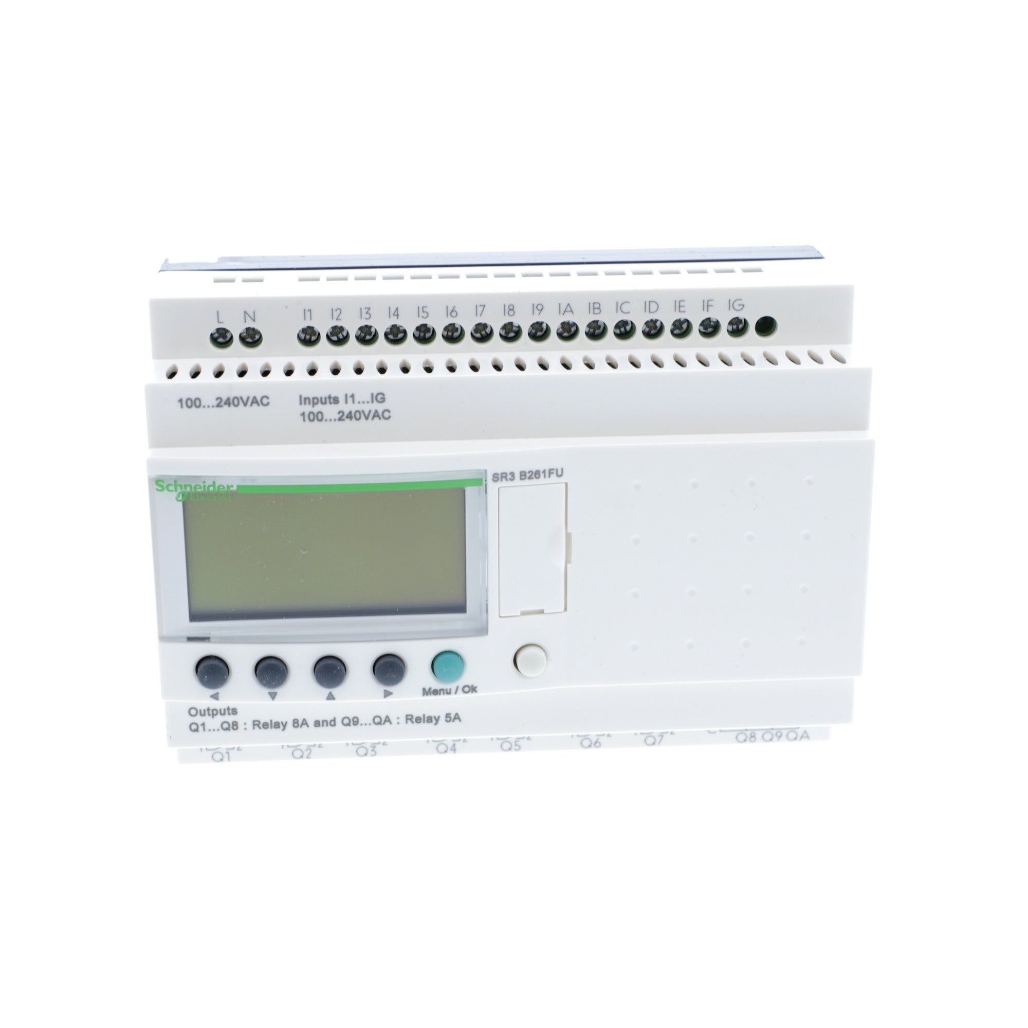 SCHNEIDER ELECTRIC Schneider Electric SR3B261FU Modular Smart Relay 100 to 240 VAC 26-I/O PLC