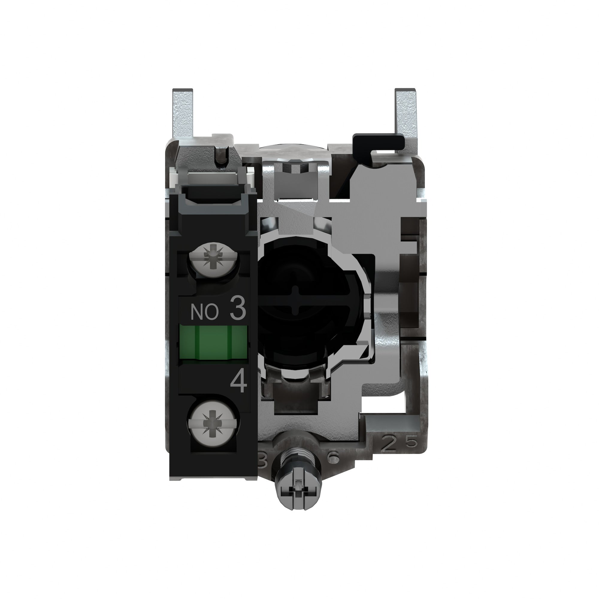 SCHNEIDER ELECTRIC Schneider Electric XB4BA61 Push Button, Harmony XB4, Metal, Flush, Blue, 22mm, Spring Return, Unmarked, 1NO
