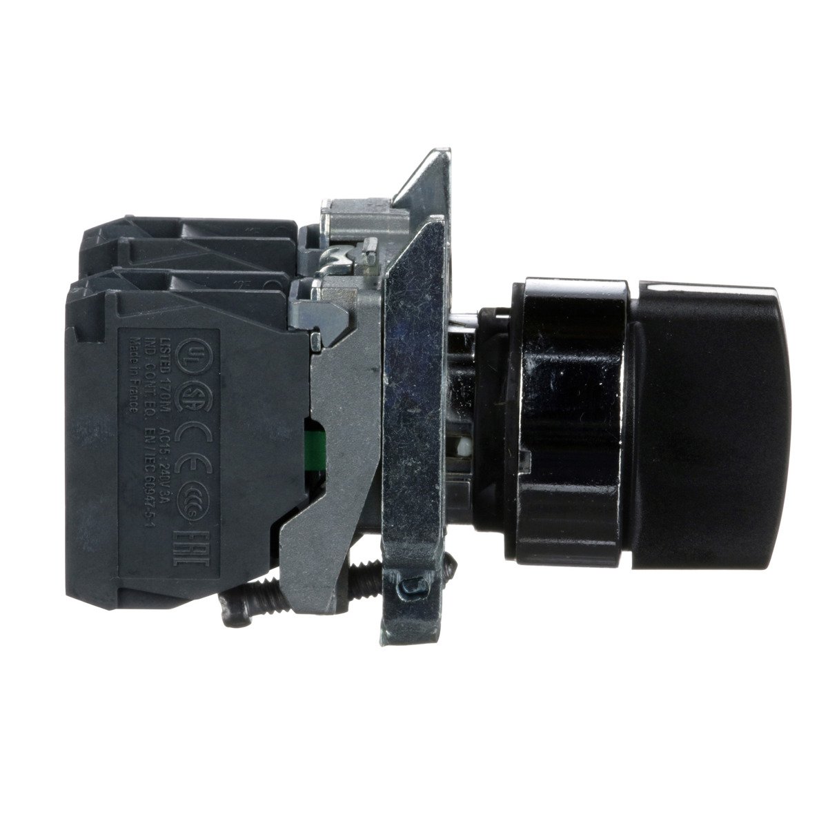 SCHNEIDER ELECTRIC Schneider Electric XB4BD33 Square D 22 Mm 1.2 Amp 600 Vac 2NO 3-Position Round Non-Illuminated Selector Switch