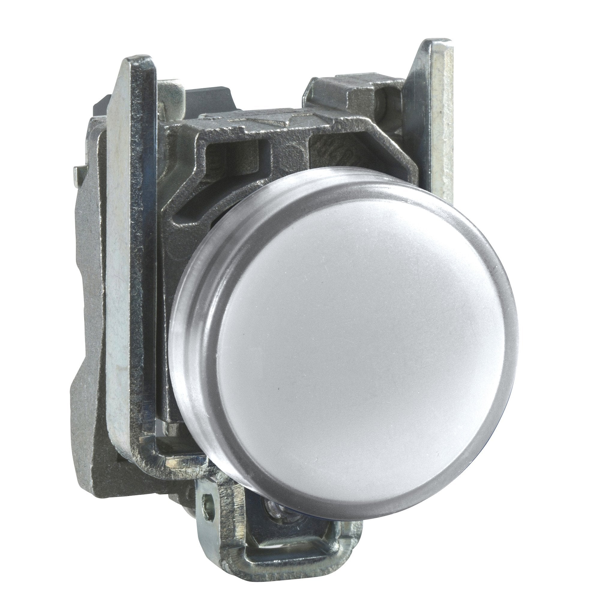 SCHNEIDER ELECTRIC Schneider Electric XB4BVB1 Square D 24 VAC/VDC 18 mA White Round Illuminated Pilot Light with LED