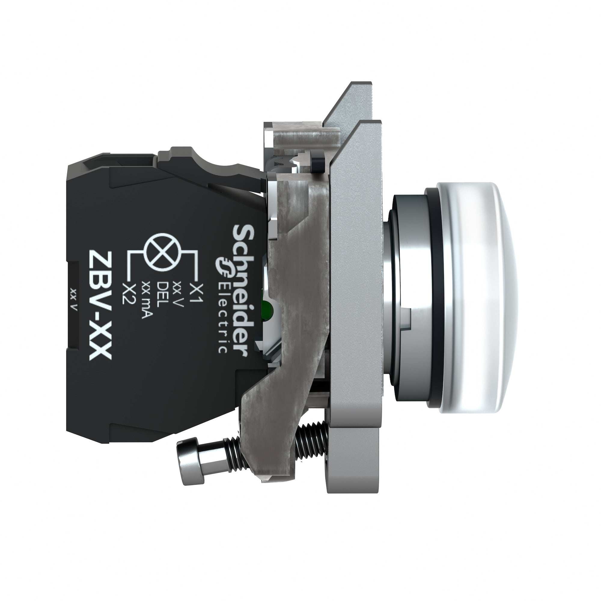 SCHNEIDER ELECTRIC Schneider Electric XB4BVM1 Pilot Light, 230...240V AC