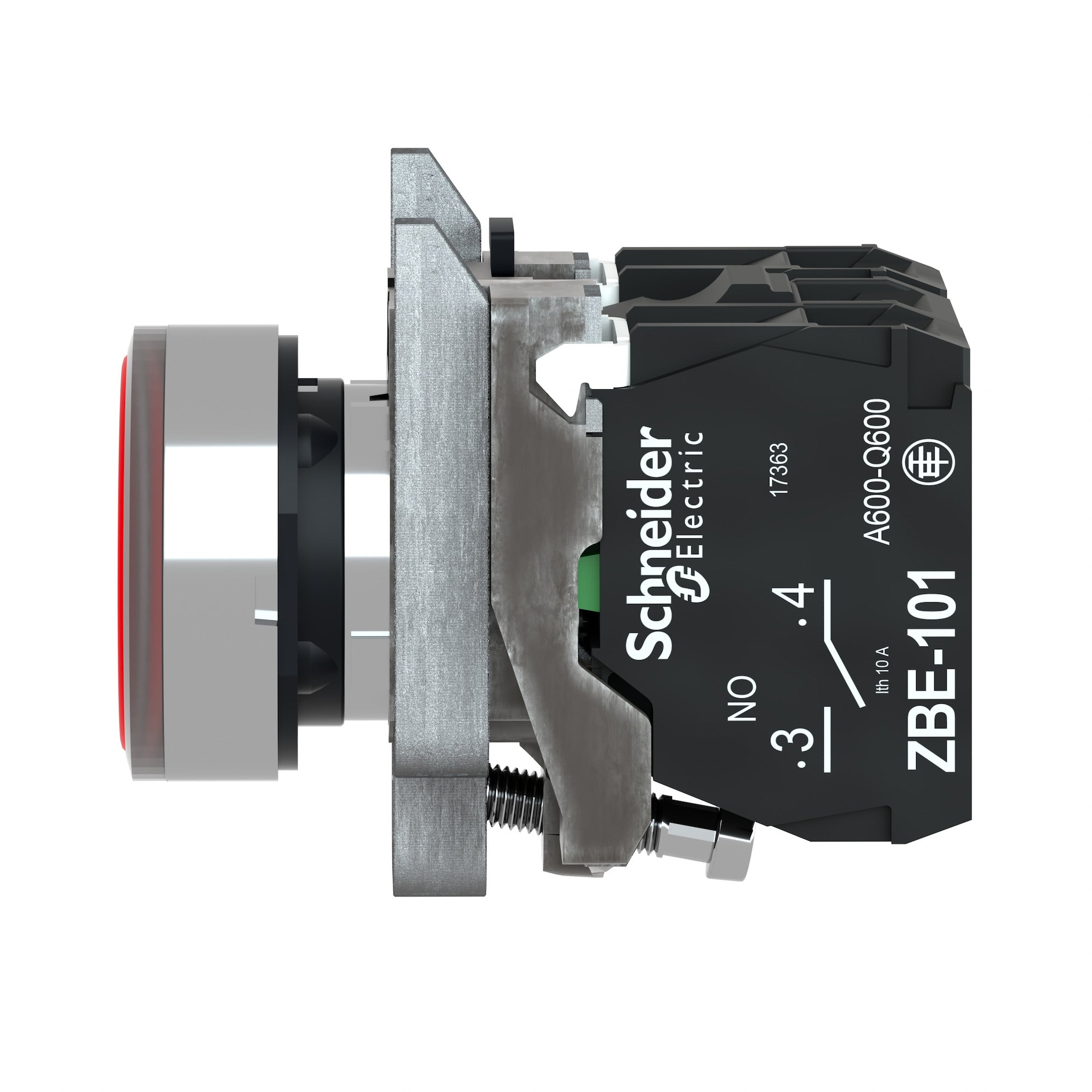 SCHNEIDER ELECTRIC Schneider Electric XB4BW3465 Illuminated Push Button 22 mm 250 VAC/VDC 1NO 1NC