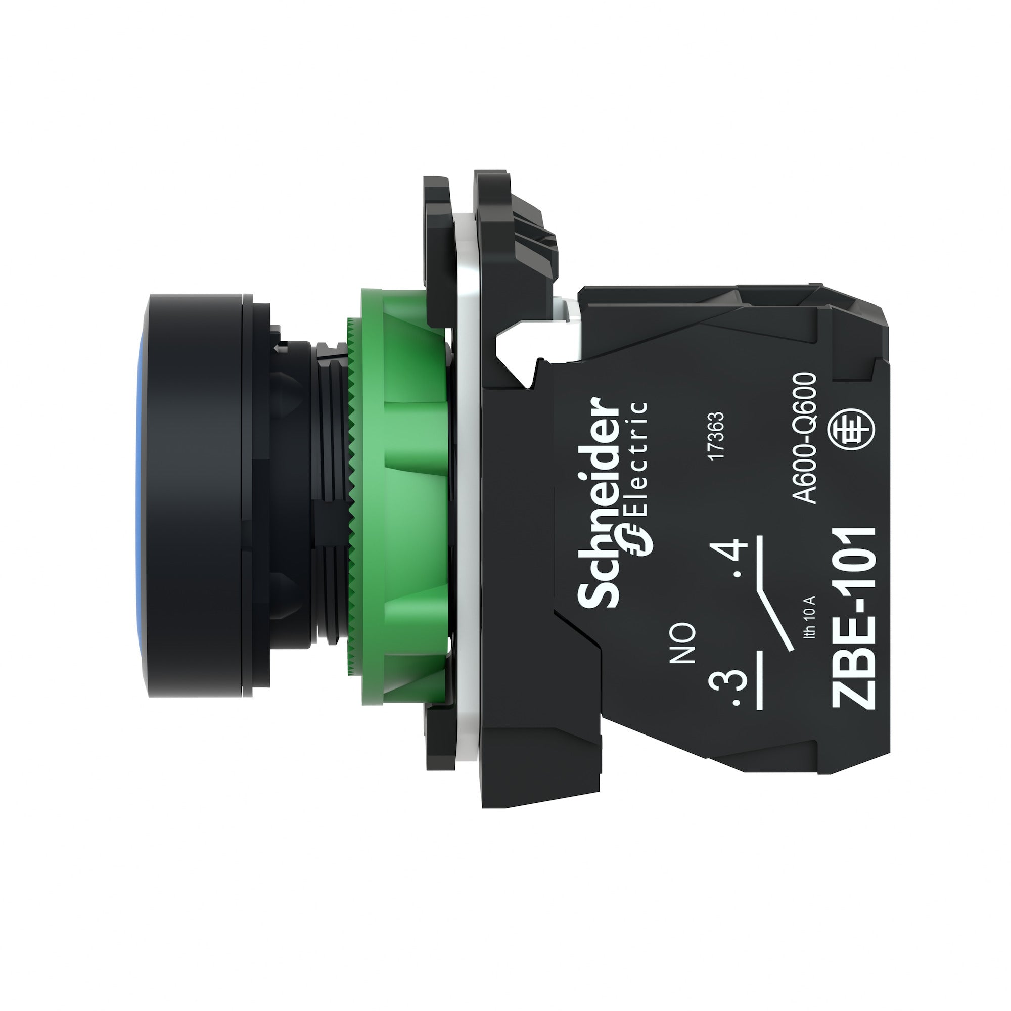 SCHNEIDER ELECTRIC Schneider Electric XB5AA61 Square D 22 mm 600 VAC 1.2 Amp 1NO Blue Round Momentary Flush Non-Illuminated Push Button