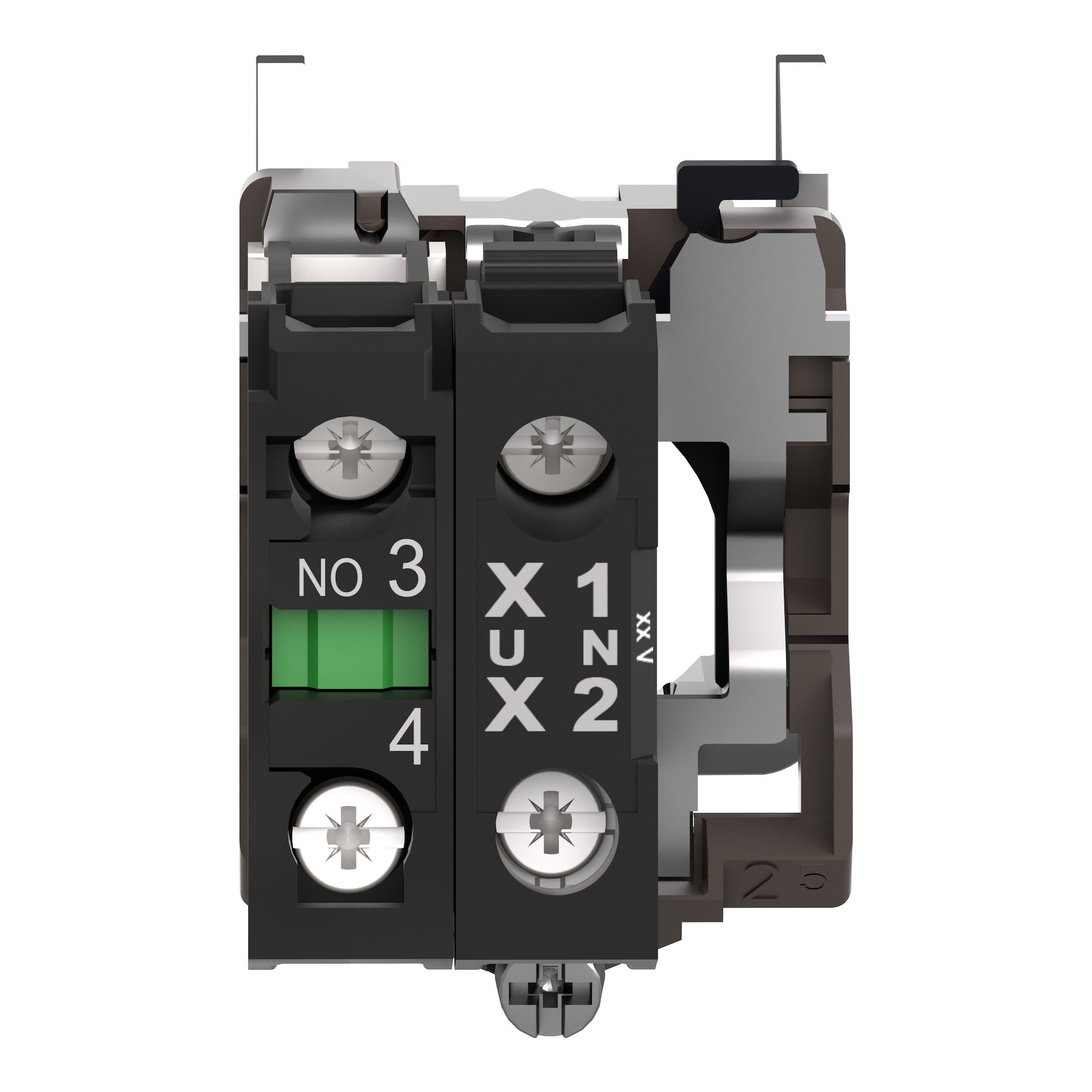 SCHNEIDER ELECTRIC Schneider Electric ZB4BW0G11 Square D 22 mm 110 to 120 VAC 1NO White Single Contact Block Light Module with LED