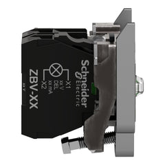 Schneider Electric ZB4BW0G12 Complete Body/Contact Assembly and Light Block Harmony XB4 Universal LED 1NC 110...120V