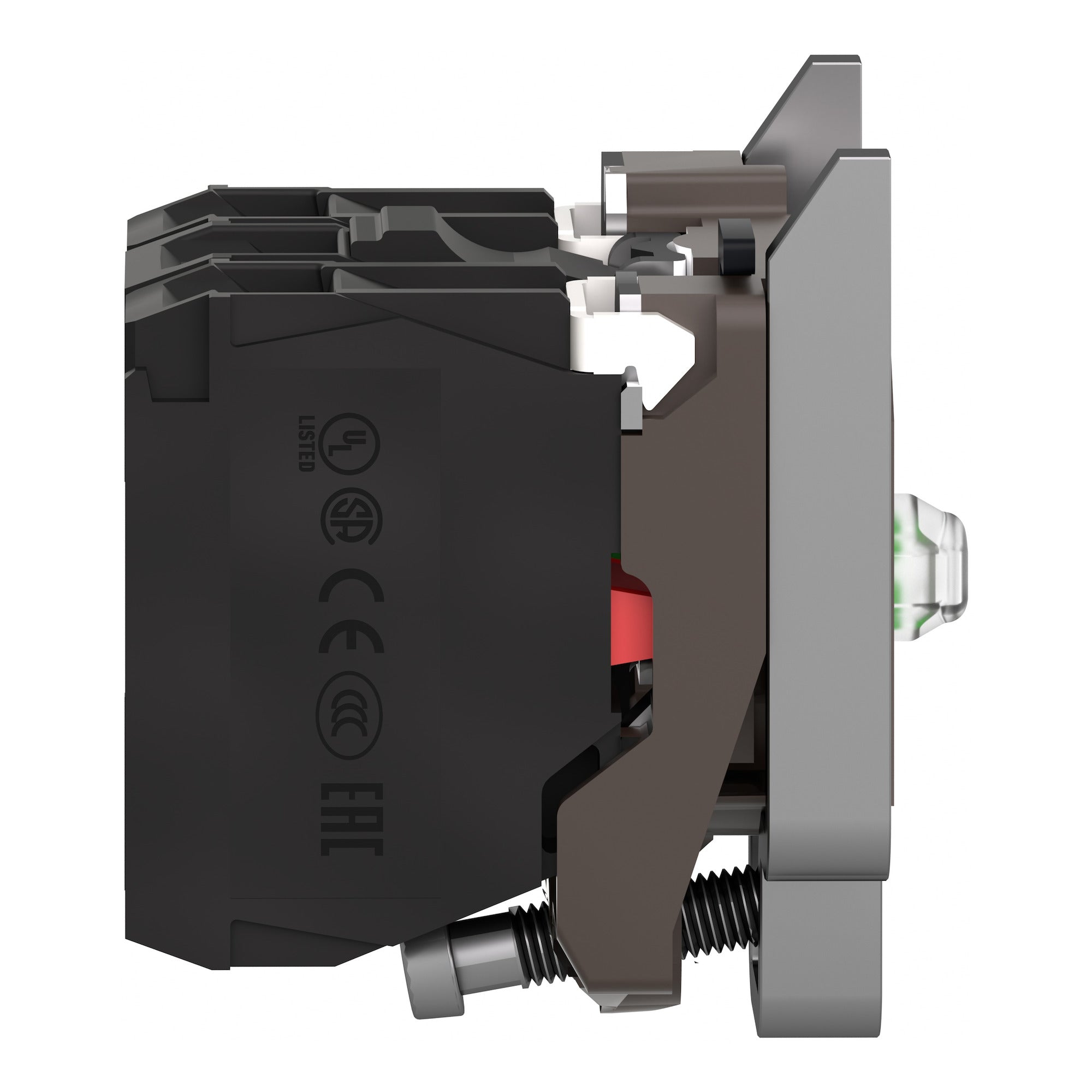 SCHNEIDER ELECTRIC Schneider Electric ZB4BW0G15 Complete Body Contact Assembly and Light Block 110 to 120 VAC