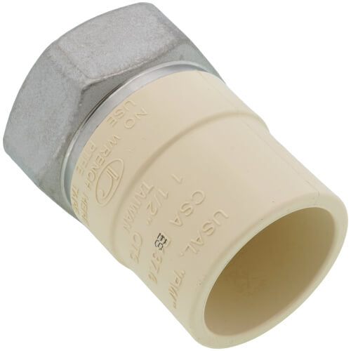 EVERFLOW Everflow SSCPF112-NL 1-1/2 Stainless Steel Female X CPVC Adapter Lead Free