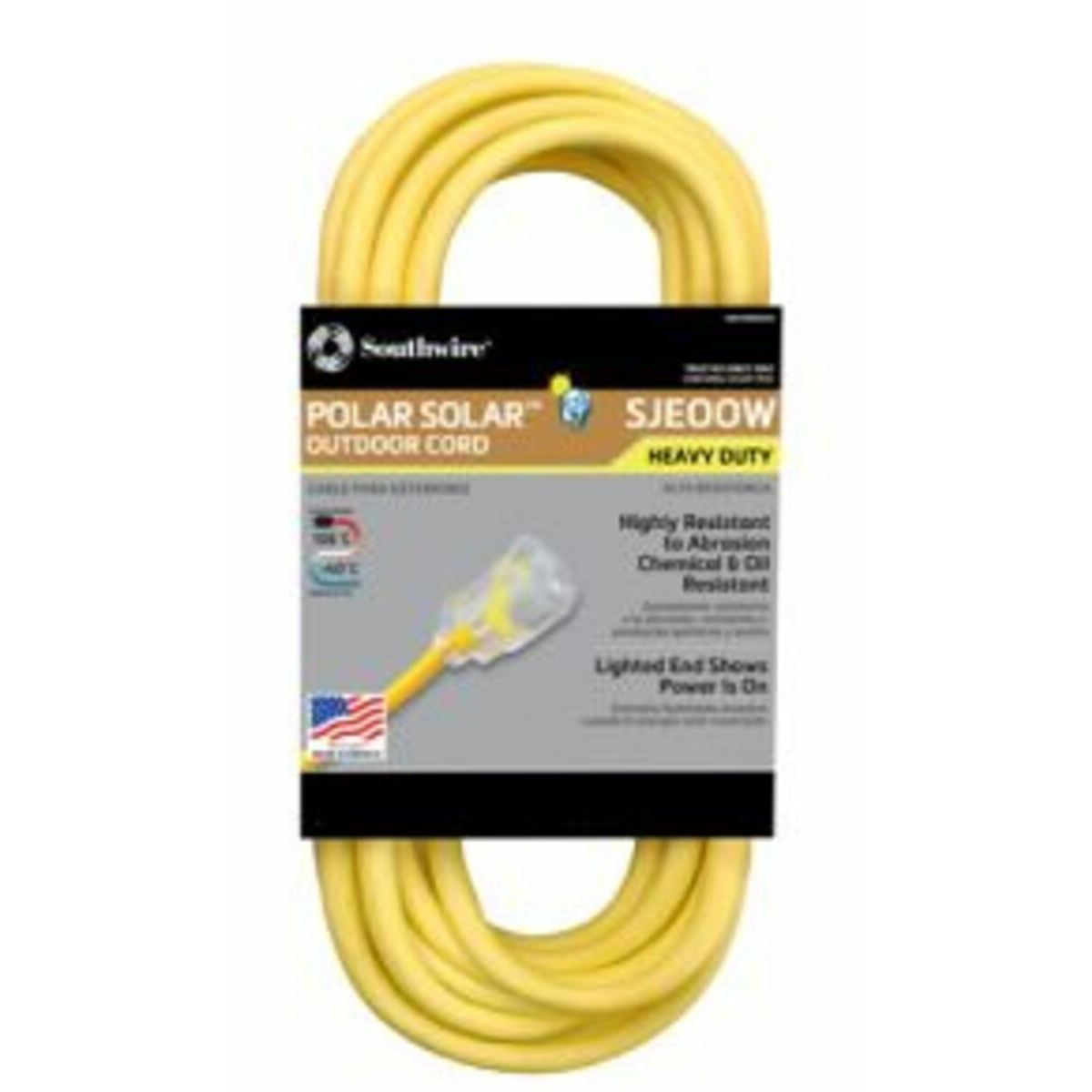 DIVERSITECH Southwire 1288SW0002 Polar/Solar Supreme Cold Weather Waterproof Extension Cord With Power Light Indicator, 1