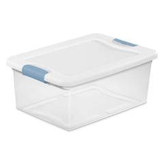 STERILITE Sterilite 14948012 15 Quart Latching Storage Tote (12 Pack)