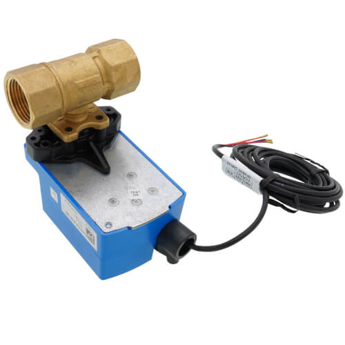 JOHNSON CONTROLS Johnson Controls VG1241CP+9A4GGA Two-Way Brass Valve with Electric Actuator