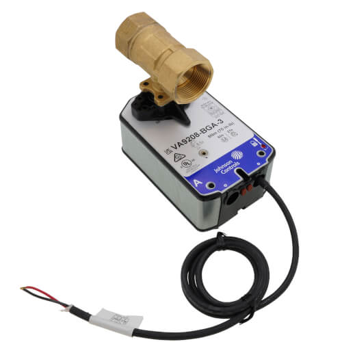 JOHNSON CONTROLS Johnson Controls VG1241DP+958BGA Two-Way Brass Valve Electric Actuator