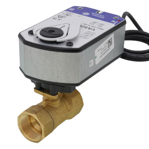 JOHNSON CONTROLS Johnson Controls VG1241DP+958BGA Two-Way Brass Valve Electric Actuator