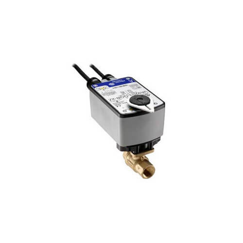 JOHNSON CONTROLS Johnson Controls VG1245AD+923GGA Model VG1245AD Two-Way Stainless Steel NPT Ball Valve with Model VA9203-GGA-2Z Open Non-Spring-Return Electric Actuator Without Switch