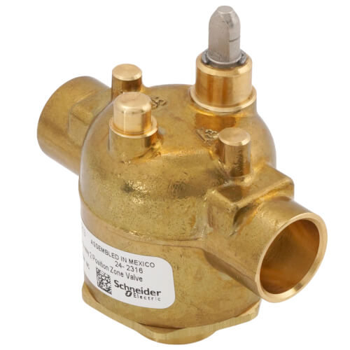 SCHNEIDER ELECTRIC Erie VT3213 1/2 Inch Sweat 3-Way Zone Valve Body 4Cv