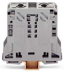 WAGO 285-150 2 Cond Thru Terminal Blocks 50 mm2-Grey 8-2/0 AWG Wire