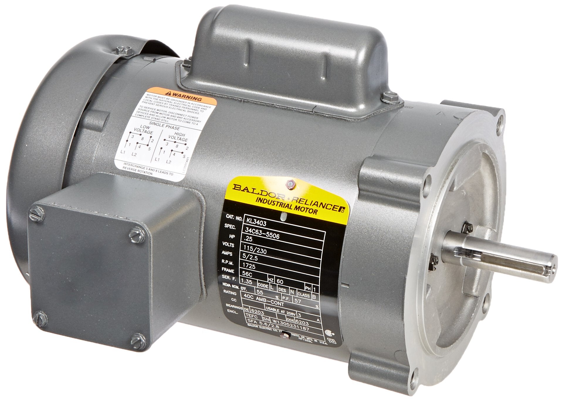 BALDOR MOTOR KL3403 GENERAL PURPOSE MOTORS