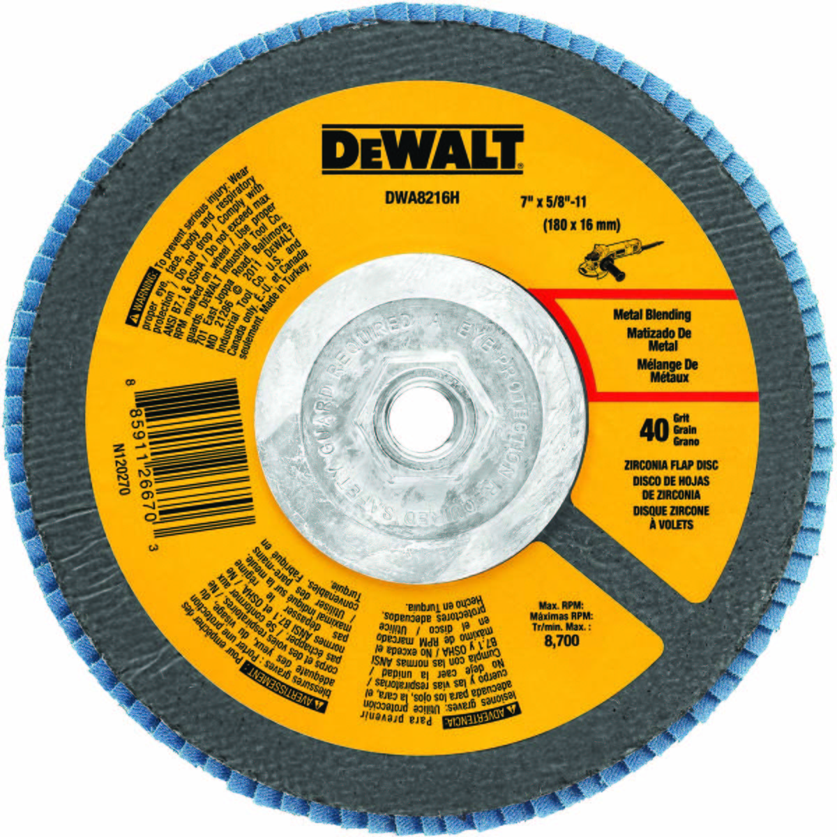 DEWALT DWA8216H FLAP DISCS