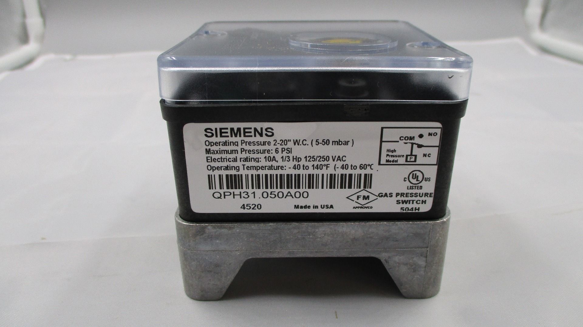 SIEMENS QPH31.050A00 PRESSURE SWITCHES