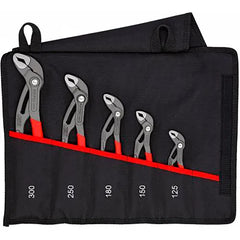 Knipex 001955S5 5 Pc Cobra Set in Tool Roll, Non-Slip Plastic