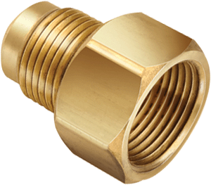 JB INDUSTRIES UR3-86 Brass Tube Fittings Adapter 1/2 inch Female Flare x 3/8 inch Flare - UR3-86