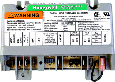 Honeywell S8910U3000/U Ignition Pilot Modules Universal Hot Surface Ignition Module Replacement S8910U3000