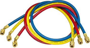 Yellow Jacket 21986 Plus II Hose Standard 1/4 Flare Fittings 72 Red/Yellow/Blue (Pack of 3)