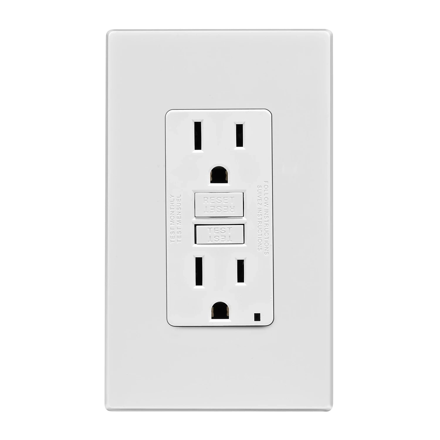 LEVITON Leviton C52-GFNT1-0PW SmartlockPro self-test GFCI outlet 15A 125V (Screwless wallplate)