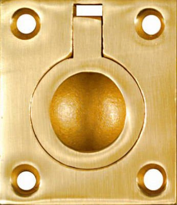NATIONAL HARDWARE National Mfg N219-063 Flush Ring Pull 1-3/8 in Bright Brass 5 Pack