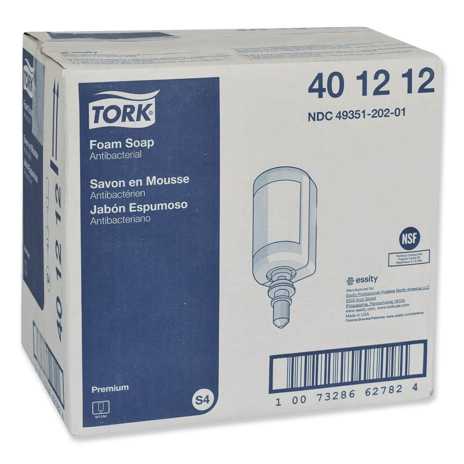 TORK Tork TRK401815 Premium Antibacterial Foam Soap 1 L 6/Case