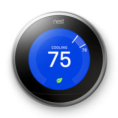 Google Nest T3008US Learning Wireless Smart Thermostat 3rd Gen Stainless-Steel