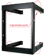 LIONBEAM Lionbeam wroad6 6U Fixed Wall Rack 18 to 30 Inches