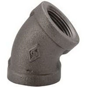 B&K 520-206 45 deg Pipe Elbow, 1-1/4 in, NPT, 150 lb, Malleable Iron, Black Oxide