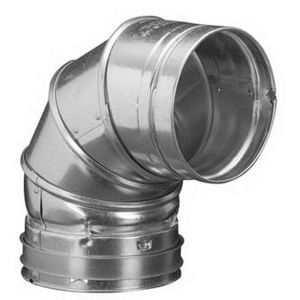 Hart & Cooley 5REA90 Adjustable Round Vent Elbow 5 Inch G-90 Steel Aluminum Type B Gas Vent Systems